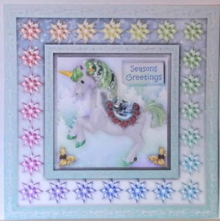 Unicorns at Yuletide - 4 by Hazel Underwood