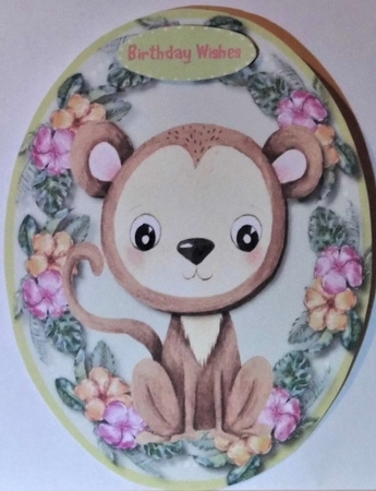 6, Card Fronts , Lovely Animal Ovals  by Hazel Underwood