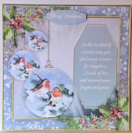Beautiful Baubles and Robin by Hazel Underwood