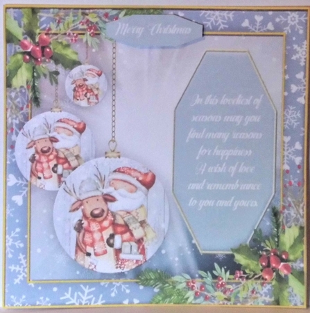 Beautiful Baubles and Santa by Hazel Underwood