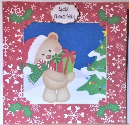 3 Christmas ted card fronts/toppers 1 by Hazel Underwood