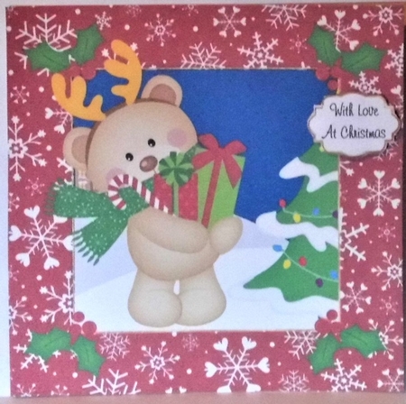 3 Christmas ted card fronts/toppers 2 by Hazel Underwood