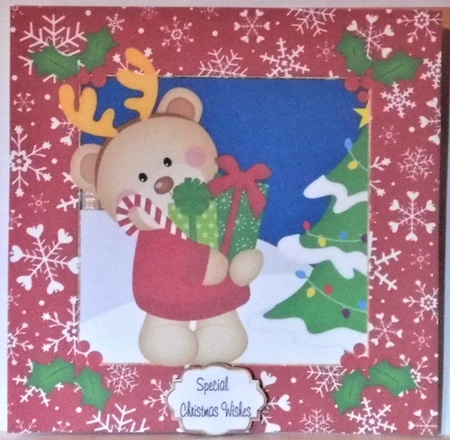 3 Christmas ted card fronts/toppers 3 by Hazel Underwood