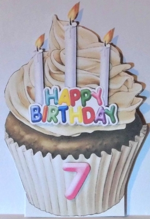 Number Candle Cup Cake (Brown) by Hazel Underwood