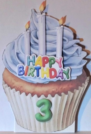 Number Candle Cup Cake (Blue) by Hazel Underwood