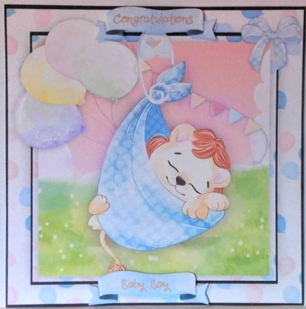 Lion Baby in a Rug  by Hazel Underwood