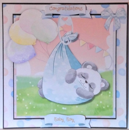 Panda  Baby in a Rug  by Hazel Underwood