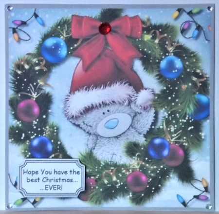 Tatty Teddy Christmas Wreath by Hazel Underwood