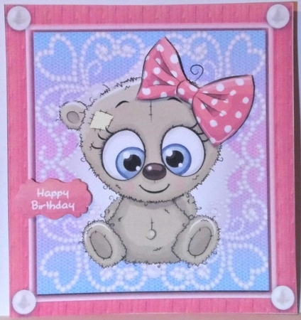 Beautiful Blue Eyed Grey Bear 8x8 by Hazel Underwood