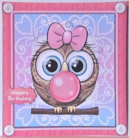 Beautiful Brown Owl 8x8 by Hazel Underwood