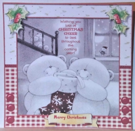 8, Card Fronts , Teddies Christmas by Hazel Underwood