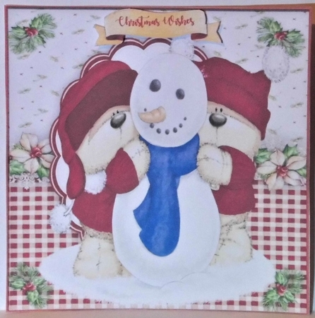 Ted With Snowman by Hazel Underwood
