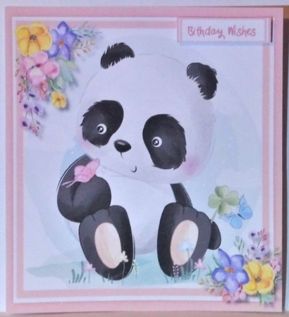 Pandas Pink Butterfly  by Hazel Underwood