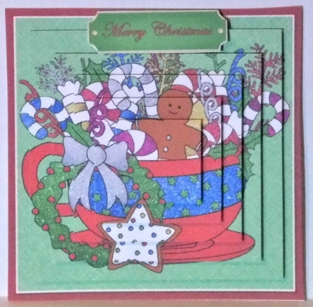 Glittery Christmas Pyramage by Hazel Underwood