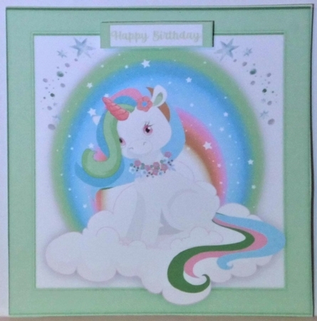 Gorgeous Rainbow Unicorn, Green  by Hazel Underwood