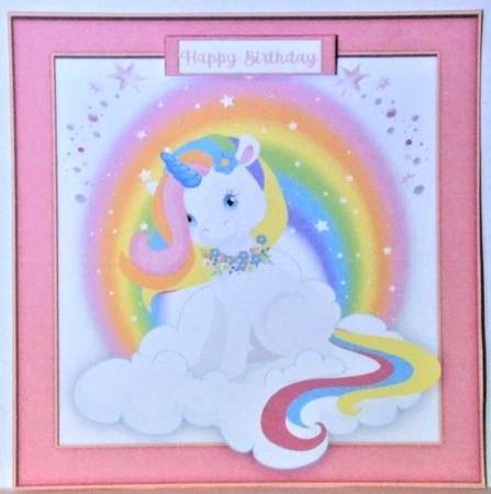 Gorgeous Rainbow Unicorn, Hot Pink by Hazel Underwood