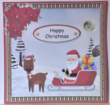 Santa and sleigh by Hazel Underwood
