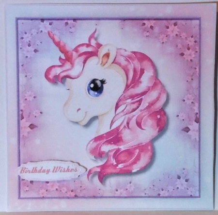 4, Card Fronts , Gorgeous Unicorns by Hazel Underwood