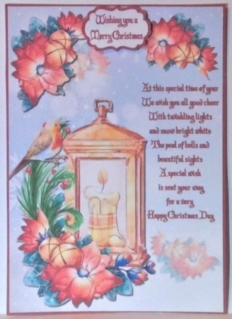 A Christmas candle and Robin A5 by Hazel Underwood