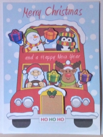 Merry Christmas Son Festive Yule Bus by Hazel Underwood