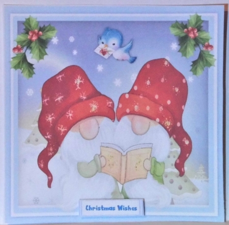 10, Card Fronts , Christmas Gnomes and Friends by Hazel Underwood