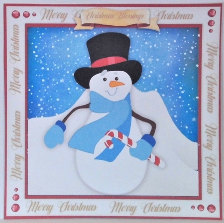 Snowman in Top Hat 1 by Hazel Underwood
