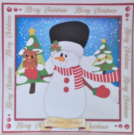Snowman in Top Hat 2 by Hazel Underwood