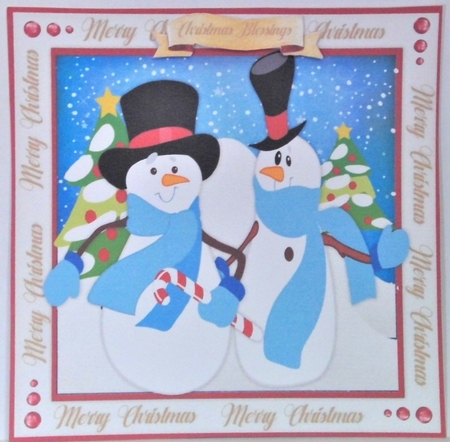 Snowman in Top Hat 4 by Hazel Underwood