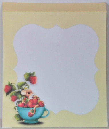 Strawberry Mice Easel Card Kit With Decoupage, Envelope, Tags & Greetings by Hazel Underwood