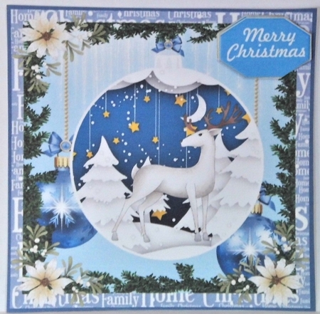 Christmas stag bauble card fronts 1 by Hazel Underwood