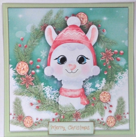 4, Llama card fronts + 2 Inserts by Hazel Underwood
