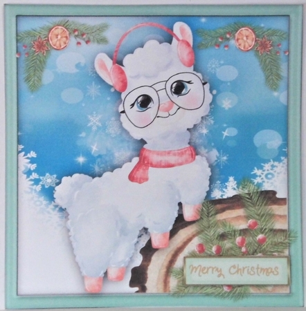 4, Llama card fronts + 2 Inserts by Hazel Underwood