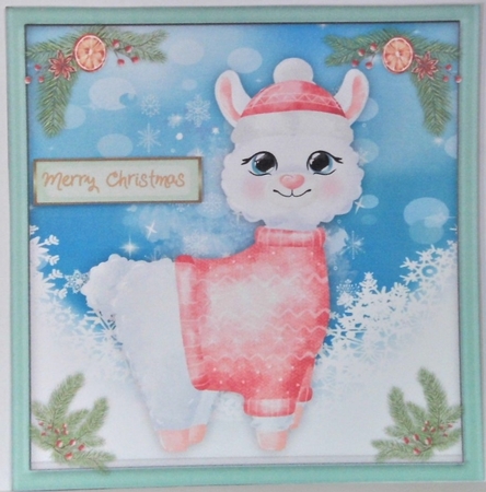 4, Llama card fronts + 2 Inserts by Hazel Underwood