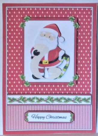 Cute Santa Holiday Toppers (Card One) by Hazel Underwood