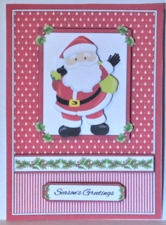 Cute Santa Holiday Toppers (Card Two) by Hazel Underwood