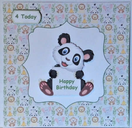 Panda Happy Birthday Age Card 1 - 8 by Hazel Underwood