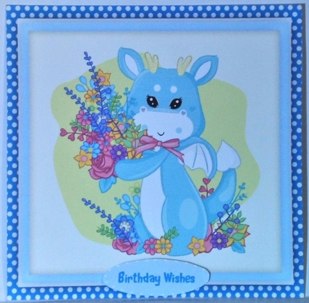  Dragon With Flowers by Hazel Underwood
