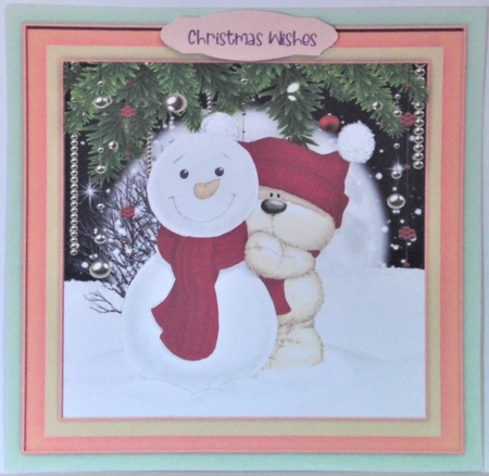 6,  Card Fronts , Christmas Teds  by Hazel Underwood