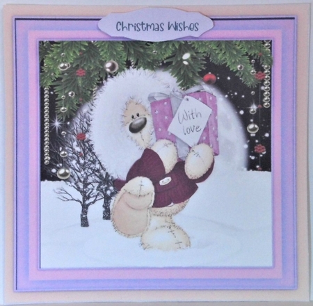 6,  Card Fronts , Christmas Teds  by Hazel Underwood