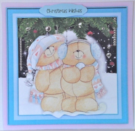6,  Card Fronts , Christmas Teds  by Hazel Underwood