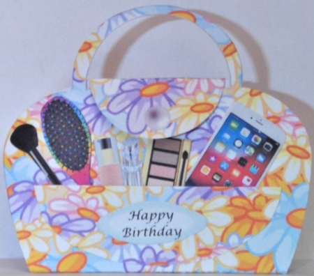 Handbag card 3 with accessories by Hazel Underwood