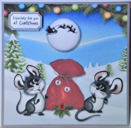 Christmas Eve Cute Mice by Hazel Underwood