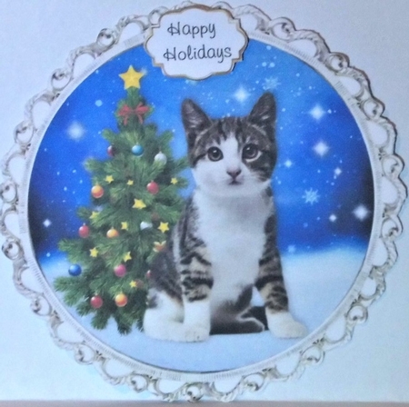 Christmas Cat Toppers  by Hazel Underwood