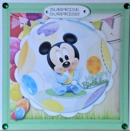 8 Card fronts , Mickys Babies by Hazel Underwood