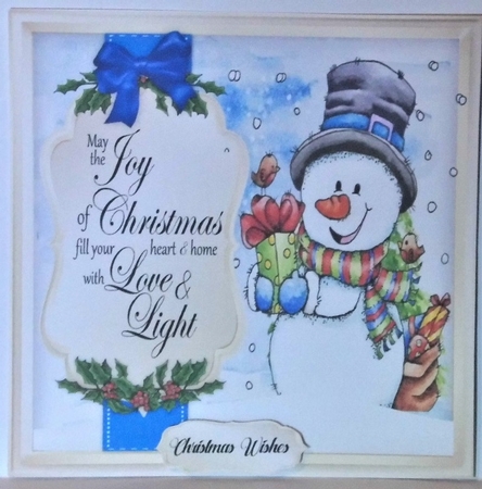 8, Card Fronts  Christmas Animals and 4 Inserts by Hazel Underwood