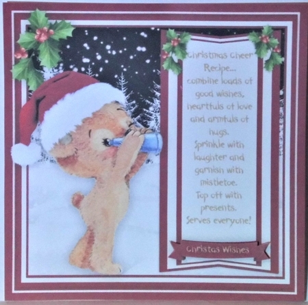 Cute Bear Looking For Santa by Hazel Underwood