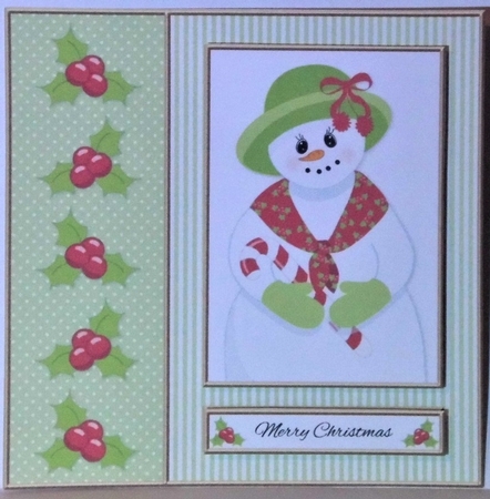 Cute Little Snowlady Holiday Topper by Hazel Underwood