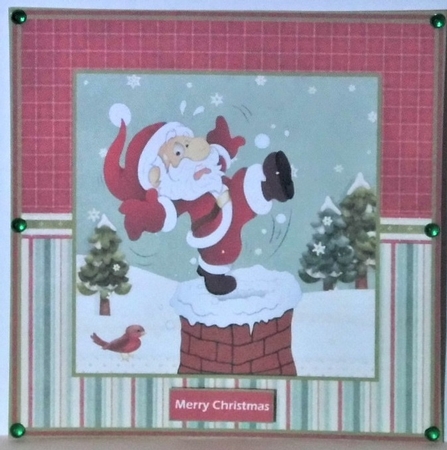 Whoops Santa slipped 6x6 card by Hazel Underwood