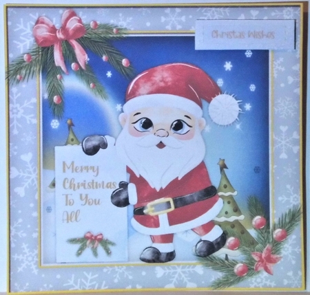 4,  card Fronts , Santas Wishes by Hazel Underwood
