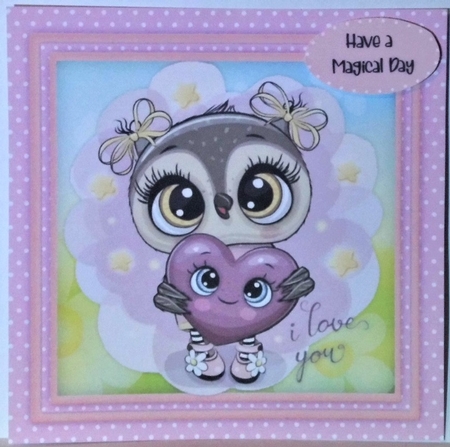 4,  card Fronts , Birthday Owls by Hazel Underwood